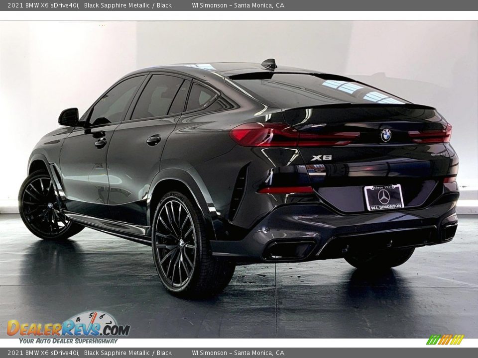 2021 BMW X6 sDrive40i Black Sapphire Metallic / Black Photo #10