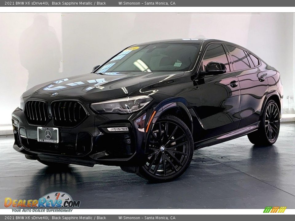 Black Sapphire Metallic 2021 BMW X6 sDrive40i Photo #12