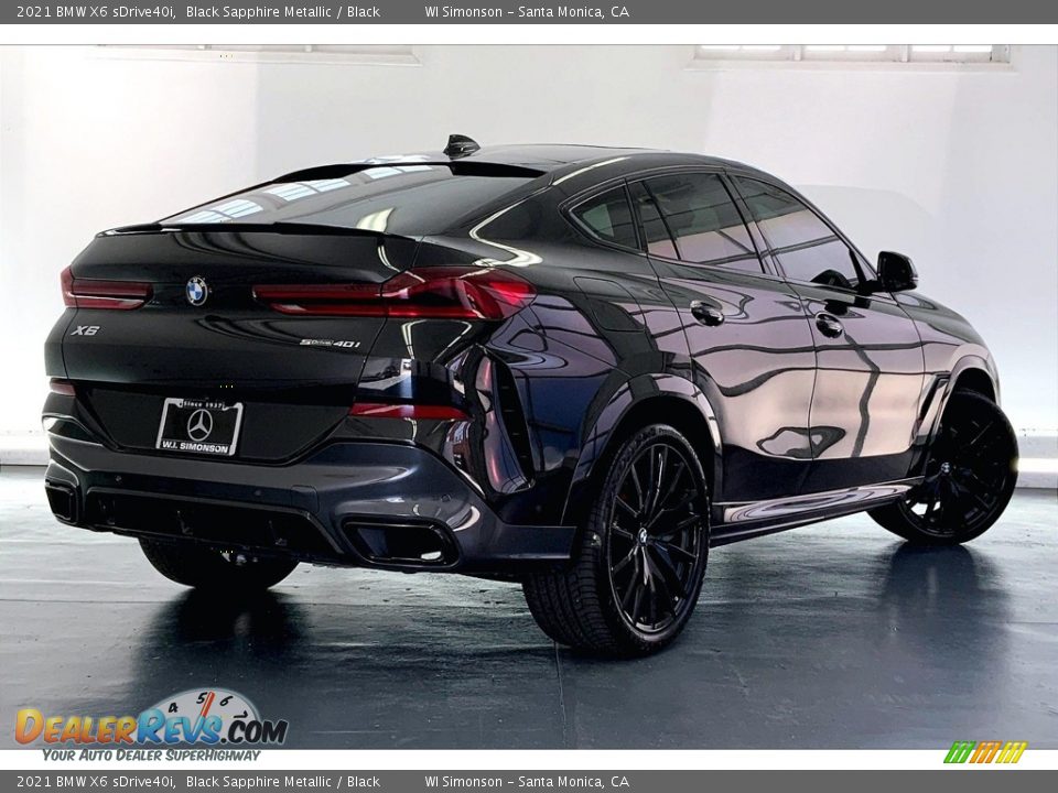 Black Sapphire Metallic 2021 BMW X6 sDrive40i Photo #13