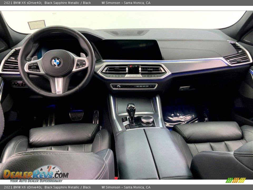 Black Interior - 2021 BMW X6 sDrive40i Photo #15