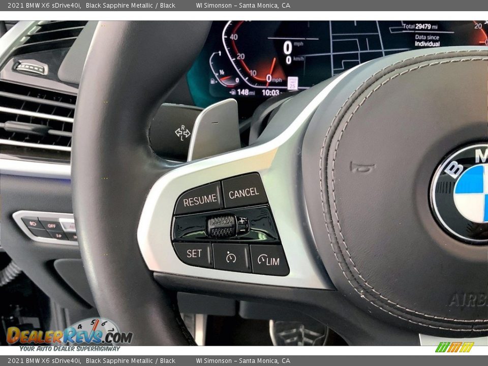 2021 BMW X6 sDrive40i Steering Wheel Photo #21