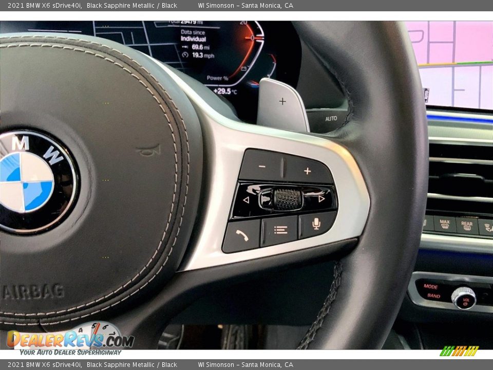 2021 BMW X6 sDrive40i Steering Wheel Photo #22