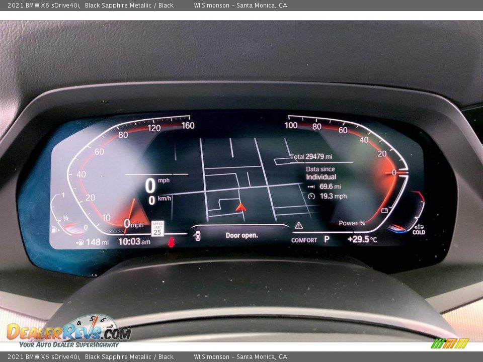 2021 BMW X6 sDrive40i Gauges Photo #23