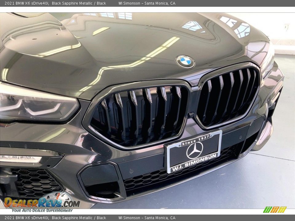 2021 BMW X6 sDrive40i Black Sapphire Metallic / Black Photo #30