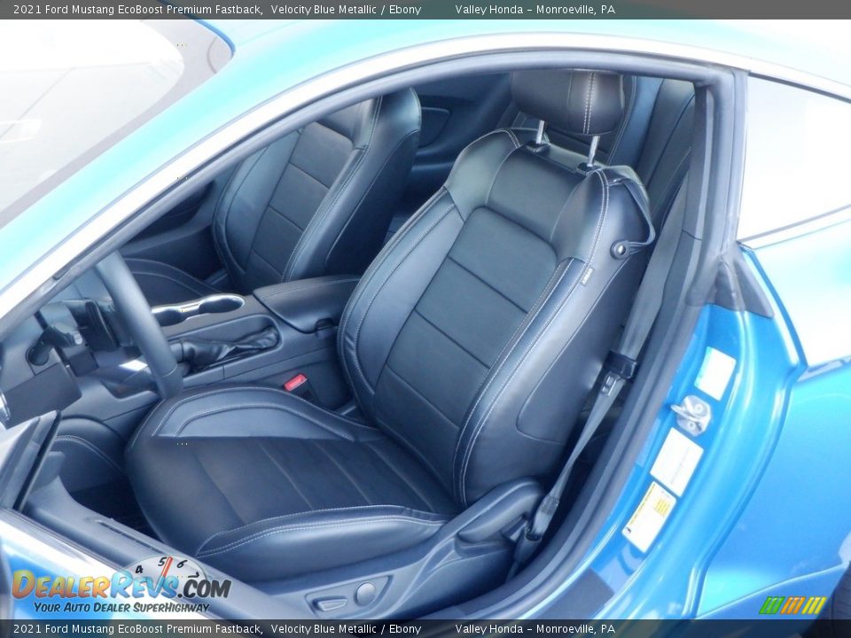 Front Seat of 2021 Ford Mustang EcoBoost Premium Fastback Photo #12