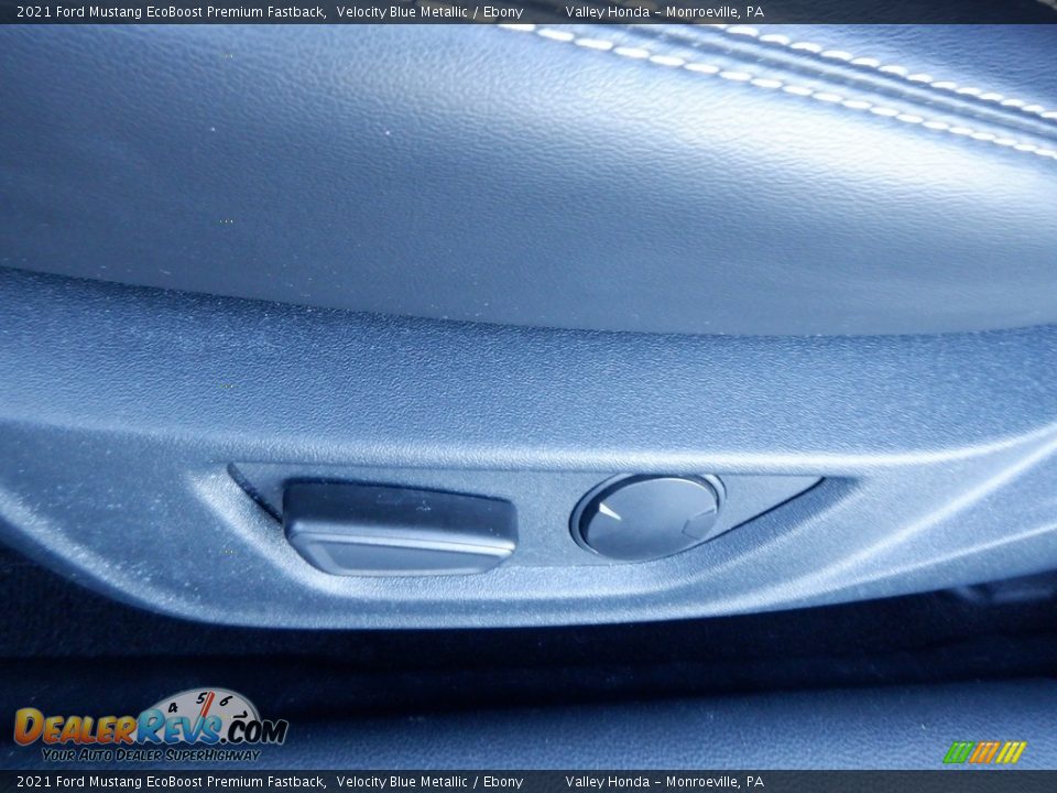 2021 Ford Mustang EcoBoost Premium Fastback Velocity Blue Metallic / Ebony Photo #13