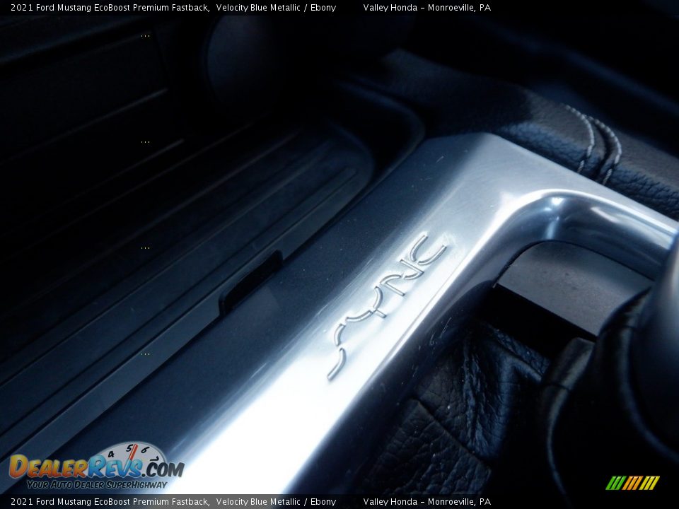 2021 Ford Mustang EcoBoost Premium Fastback Velocity Blue Metallic / Ebony Photo #16