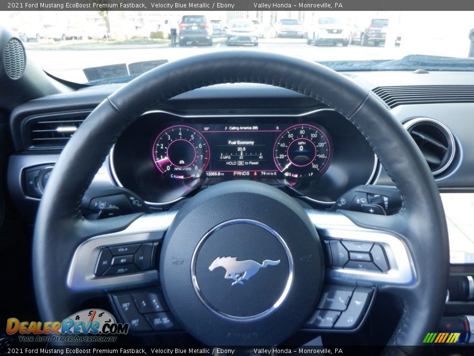 2021 Ford Mustang EcoBoost Premium Fastback Steering Wheel Photo #24