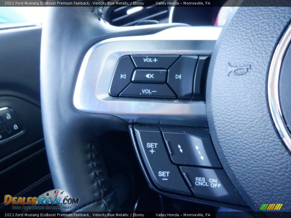 2021 Ford Mustang EcoBoost Premium Fastback Steering Wheel Photo #25