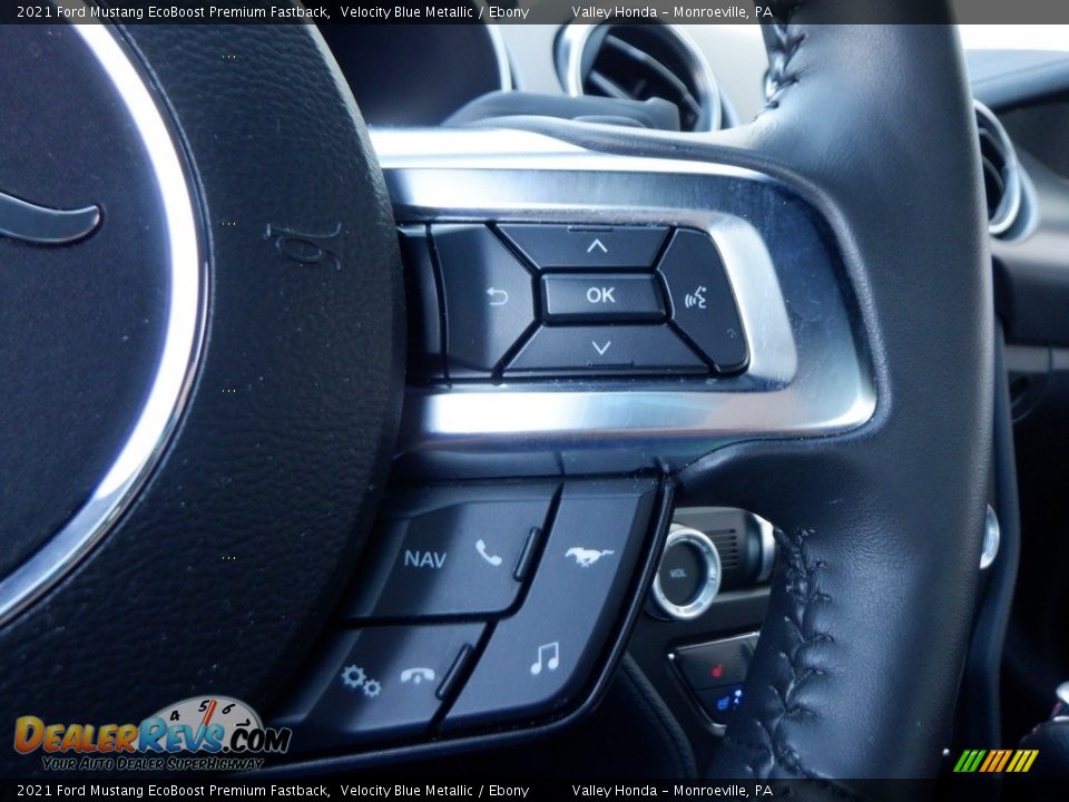 2021 Ford Mustang EcoBoost Premium Fastback Steering Wheel Photo #26