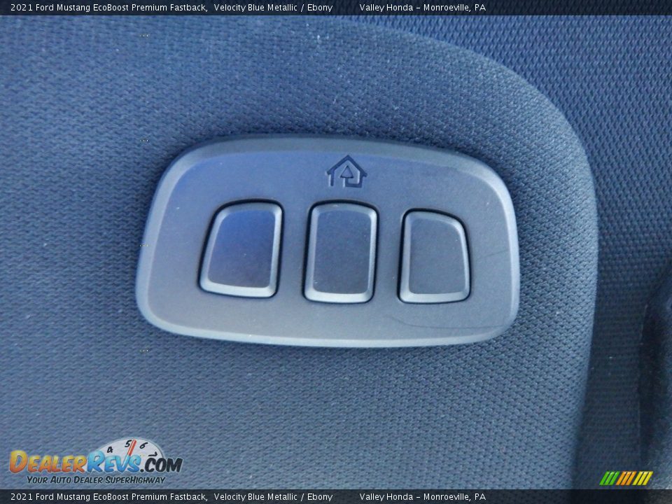2021 Ford Mustang EcoBoost Premium Fastback Velocity Blue Metallic / Ebony Photo #29