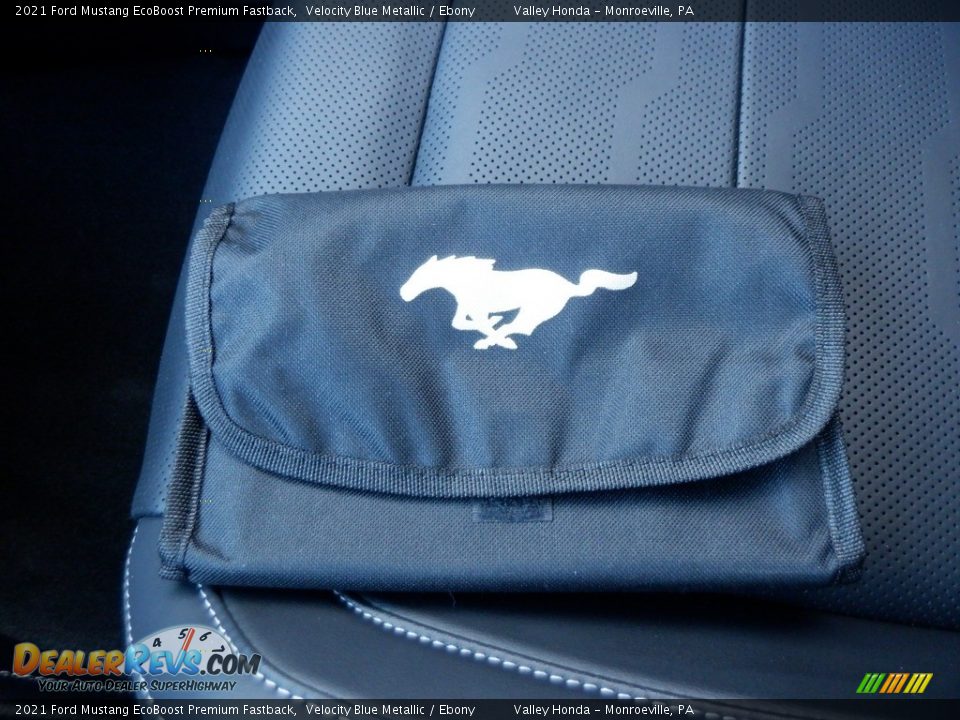 2021 Ford Mustang EcoBoost Premium Fastback Velocity Blue Metallic / Ebony Photo #34