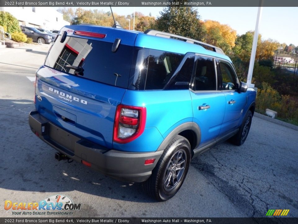 2022 Ford Bronco Sport Big Bend 4x4 Velocity Blue Metallic / Ebony Photo #10