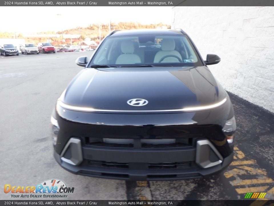 2024 Hyundai Kona SEL AWD Abyss Black Pearl / Gray Photo #3