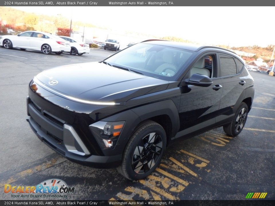 2024 Hyundai Kona SEL AWD Abyss Black Pearl / Gray Photo #4