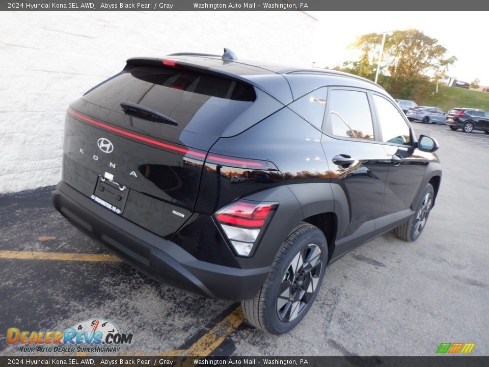 2024 Hyundai Kona SEL AWD Abyss Black Pearl / Gray Photo #6