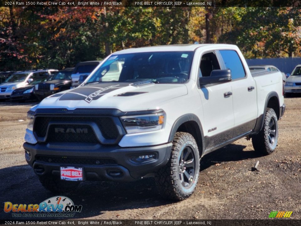 2024 Ram 1500 Rebel Crew Cab 4x4 Bright White / Red/Black Photo #1