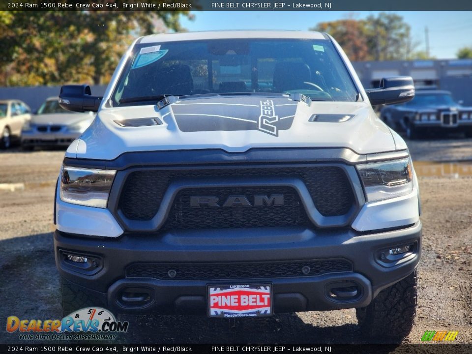 2024 Ram 1500 Rebel Crew Cab 4x4 Bright White / Red/Black Photo #2