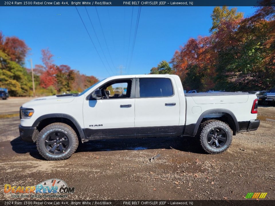 Bright White 2024 Ram 1500 Rebel Crew Cab 4x4 Photo #3