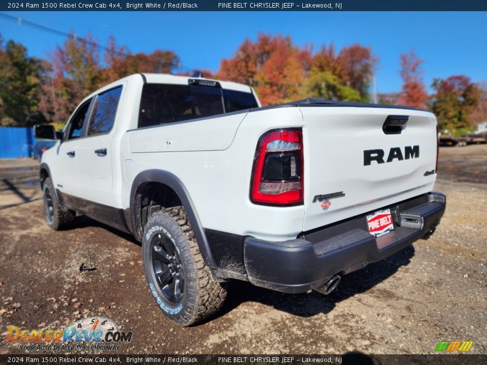 2024 Ram 1500 Rebel Crew Cab 4x4 Bright White / Red/Black Photo #4