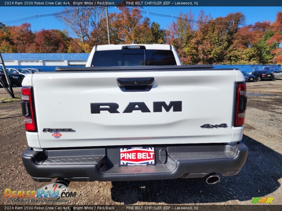 2024 Ram 1500 Rebel Crew Cab 4x4 Bright White / Red/Black Photo #6