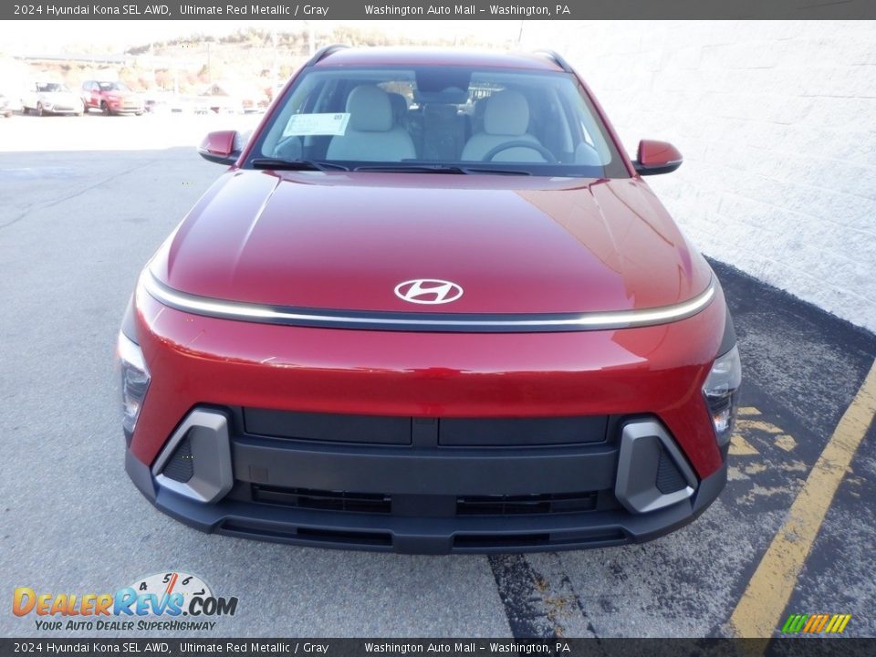 2024 Hyundai Kona SEL AWD Ultimate Red Metallic / Gray Photo #3