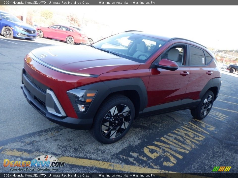 Ultimate Red Metallic 2024 Hyundai Kona SEL AWD Photo #4