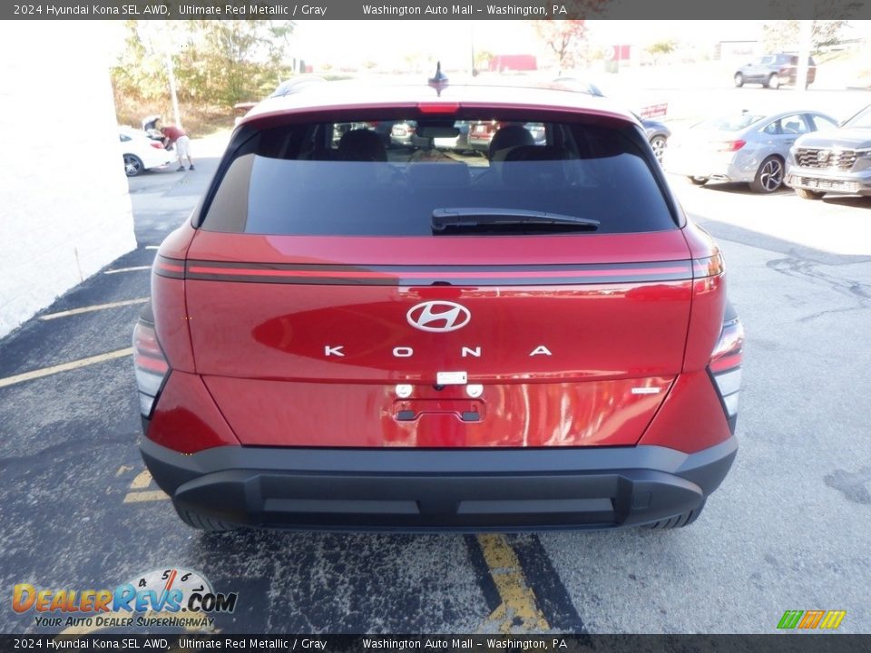Ultimate Red Metallic 2024 Hyundai Kona SEL AWD Photo #5