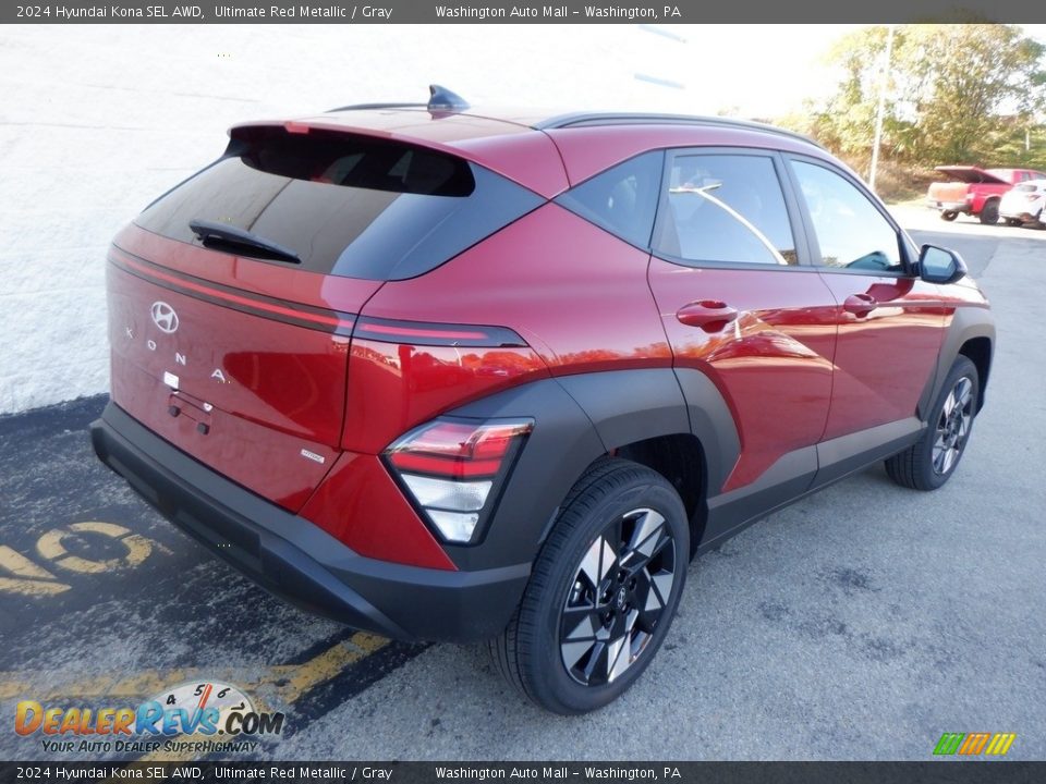 Ultimate Red Metallic 2024 Hyundai Kona SEL AWD Photo #6