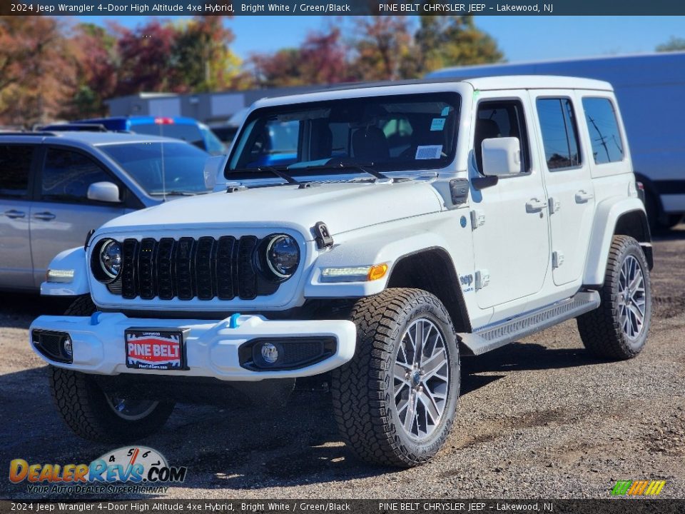 2024 Jeep Wrangler 4-Door High Altitude 4xe Hybrid Bright White / Green/Black Photo #1