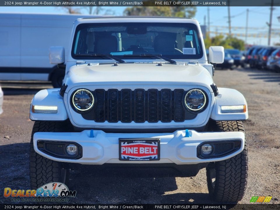 2024 Jeep Wrangler 4-Door High Altitude 4xe Hybrid Bright White / Green/Black Photo #2