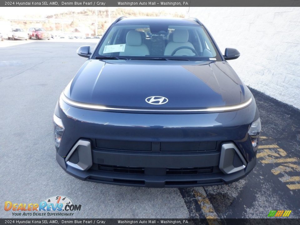 2024 Hyundai Kona SEL AWD Denim Blue Pearl / Gray Photo #4