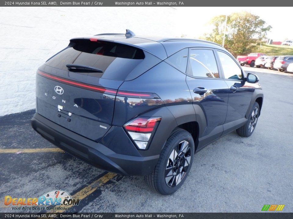 2024 Hyundai Kona SEL AWD Denim Blue Pearl / Gray Photo #7