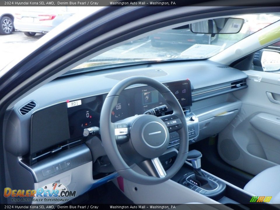 2024 Hyundai Kona SEL AWD Denim Blue Pearl / Gray Photo #8