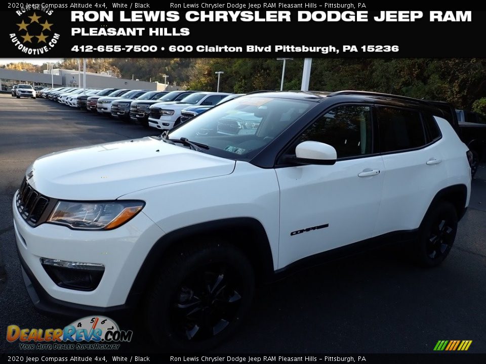 2020 Jeep Compass Altitude 4x4 White / Black Photo #1