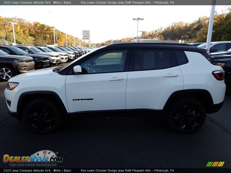 2020 Jeep Compass Altitude 4x4 White / Black Photo #2