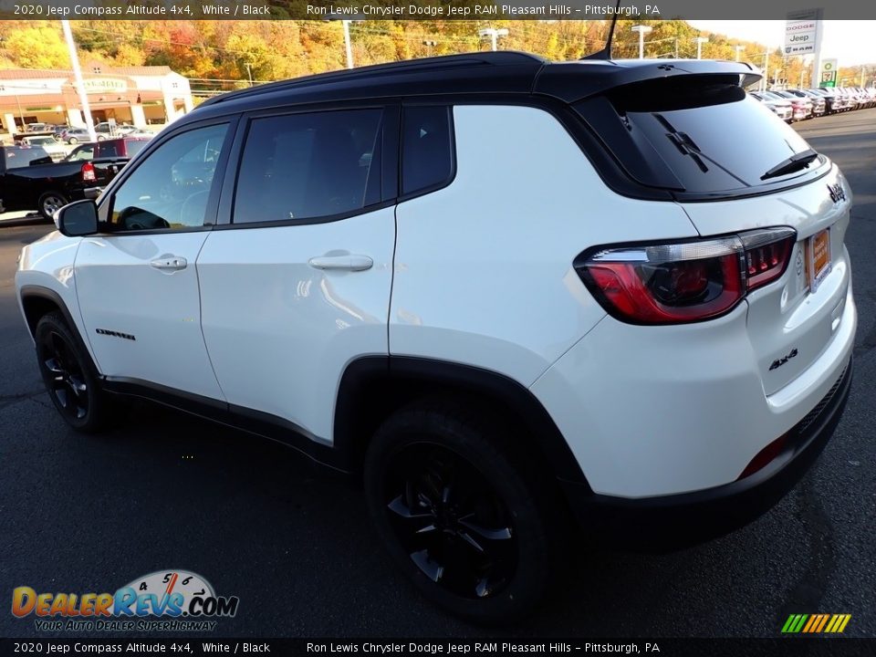 2020 Jeep Compass Altitude 4x4 White / Black Photo #3