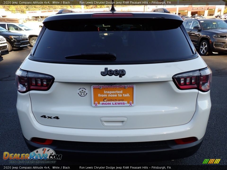 2020 Jeep Compass Altitude 4x4 White / Black Photo #4