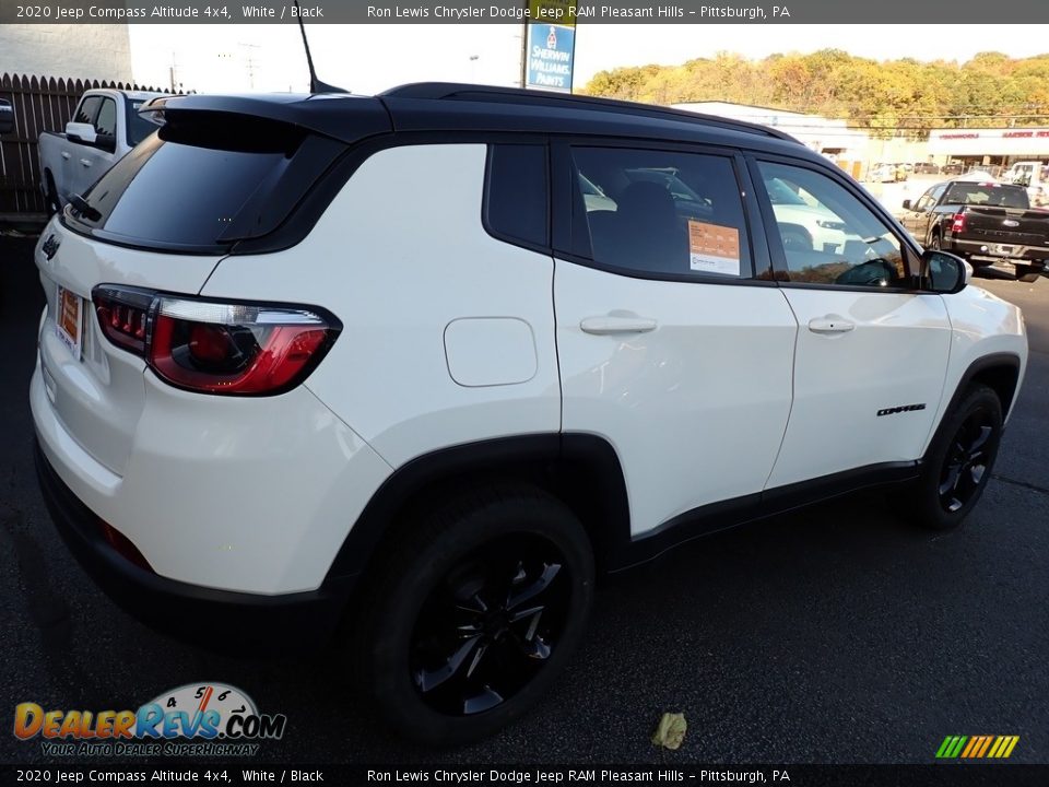 2020 Jeep Compass Altitude 4x4 White / Black Photo #6