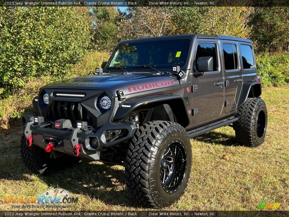 2021 Jeep Wrangler Unlimited Rubicon 4x4 Granite Crystal Metallic / Black Photo #2