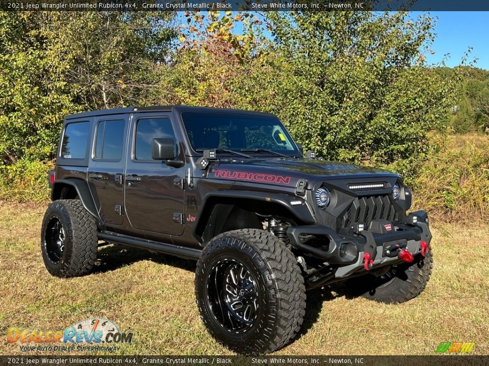 2021 Jeep Wrangler Unlimited Rubicon 4x4 Granite Crystal Metallic / Black Photo #6