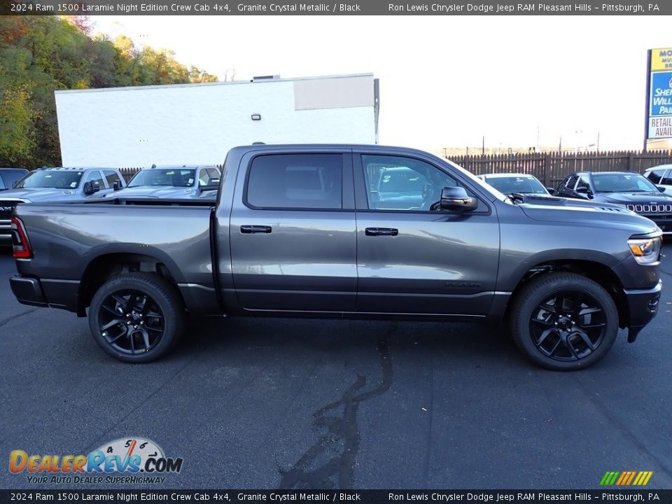 2024 Ram 1500 Laramie Night Edition Crew Cab 4x4 Granite Crystal Metallic / Black Photo #7