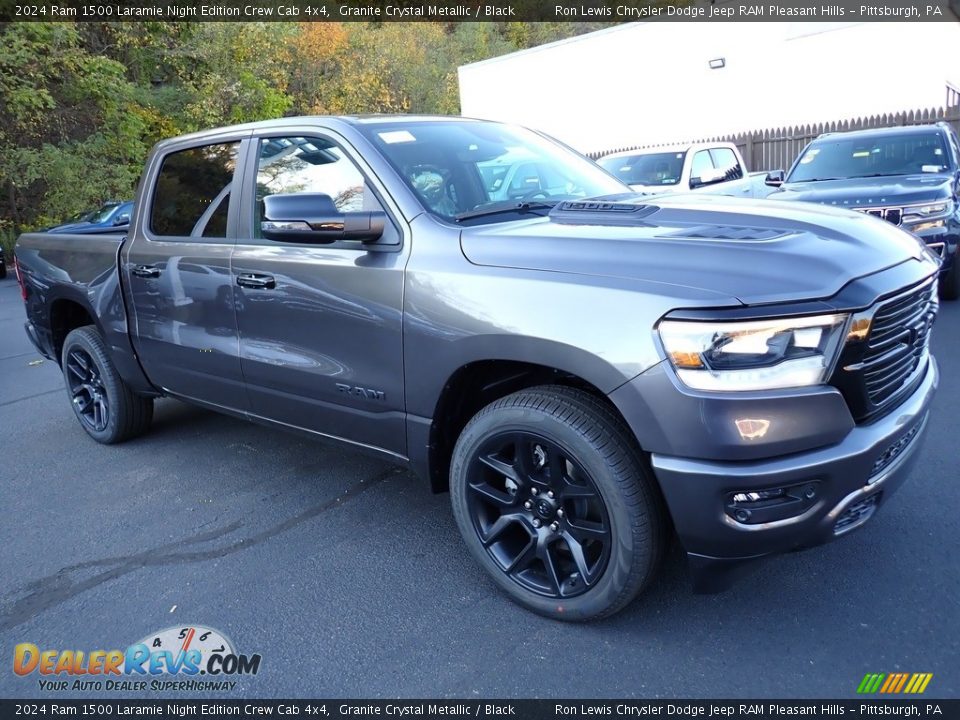 Front 3/4 View of 2024 Ram 1500 Laramie Night Edition Crew Cab 4x4 Photo #8