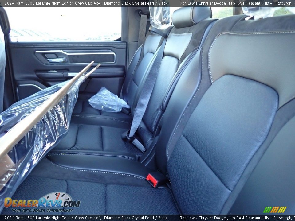 Rear Seat of 2024 Ram 1500 Laramie Night Edition Crew Cab 4x4 Photo #12