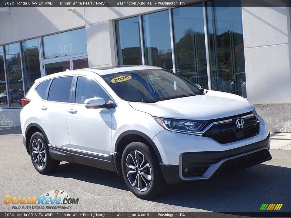 Platinum White Pearl 2020 Honda CR-V EX AWD Photo #1