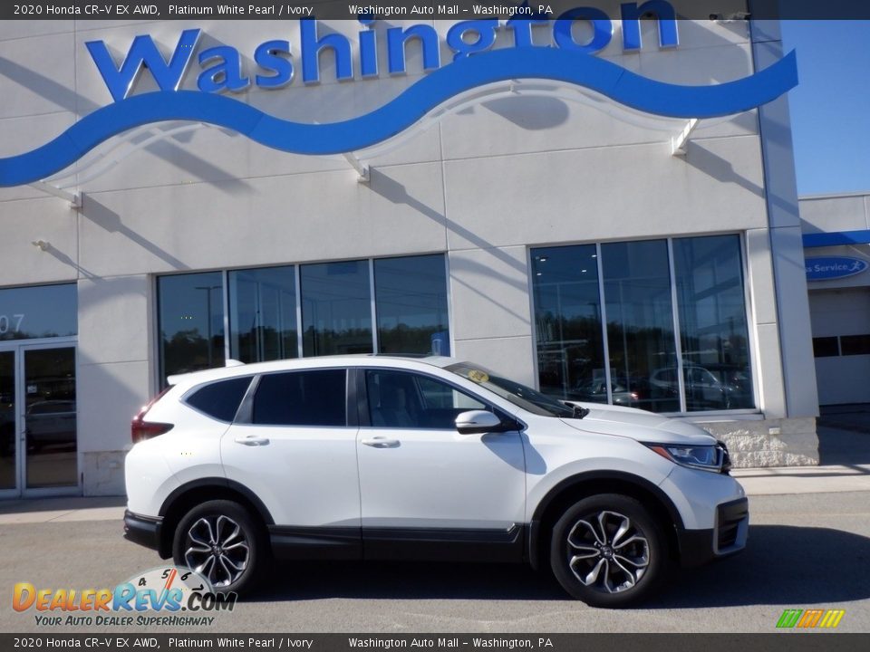 2020 Honda CR-V EX AWD Platinum White Pearl / Ivory Photo #2