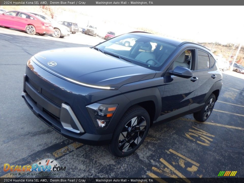 2024 Hyundai Kona SEL AWD Denim Blue Pearl / Gray Photo #4