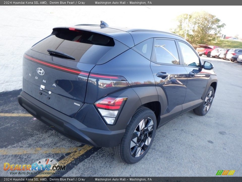 2024 Hyundai Kona SEL AWD Denim Blue Pearl / Gray Photo #6