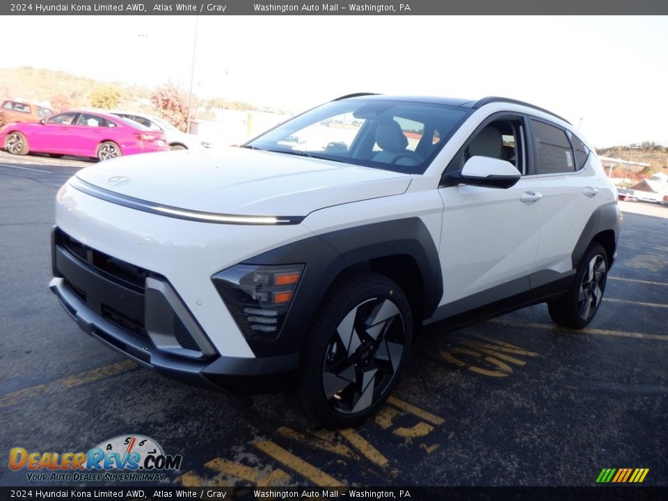 2024 Hyundai Kona Limited AWD Atlas White / Gray Photo #4