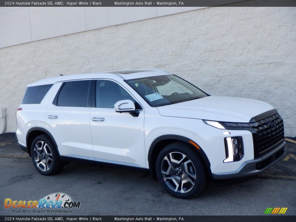 Hyper White 2024 Hyundai Palisade SEL AWD Photo #1